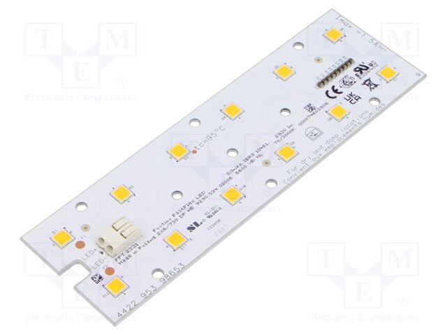 LED strip; W: 45mm; L: 146mm; No.of diodes: 12; CRImin: 70; 3000K