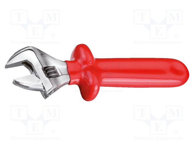 Wrench; insulated,adjustable; 25mm; Plating: chromium; 8"