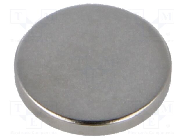 Magnet: permanent; neodymium; 16N; Ø: 15mm; H: 2mm