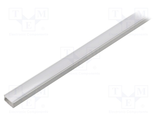 Profiles for LED modules; white; surface; natural; L: 1m; anodized