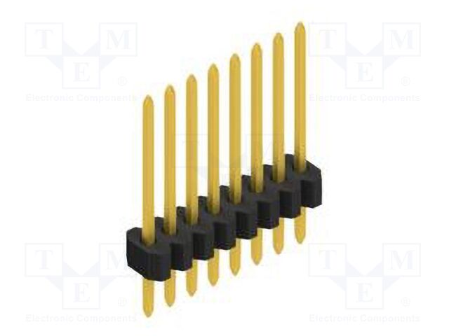 Connector: pin strips; pin header; male; PIN: 8; 1.27mm; THT; 1x8