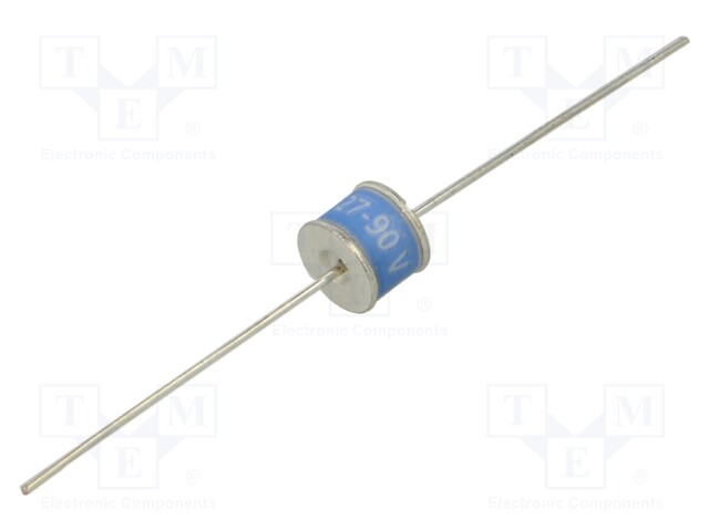 Gas Discharge Tube (GDT), Stable Breakdown, 2027 Series, 90 V, 2 Terminal Through Hole, 20 kA