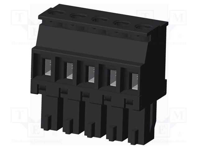 Connector: pluggable terminal block; plug; female; angled 90°