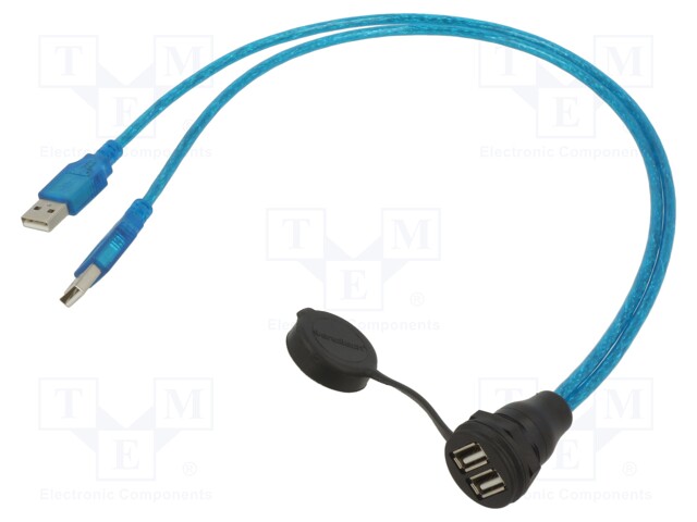 Adapter cable; USB A socket x2,USB A plug x2; 1310; USB 2.0