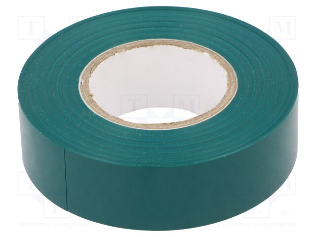 Tape: electrical insulating; W: 19mm; L: 20m; Thk: 0.13mm; green