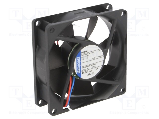 Fan: DC; axial; 80x80x25mm; 79m3/h; 37dBA; ball bearing; 3600rpm