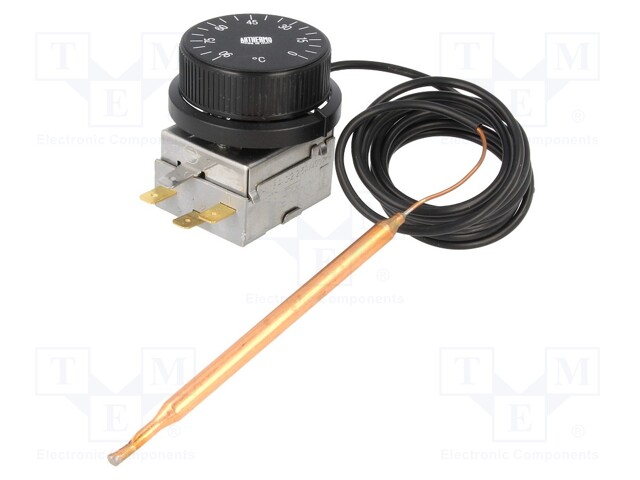 Sensor: thermostat with capillary; Output conf: SPDT; 10A; 400VAC
