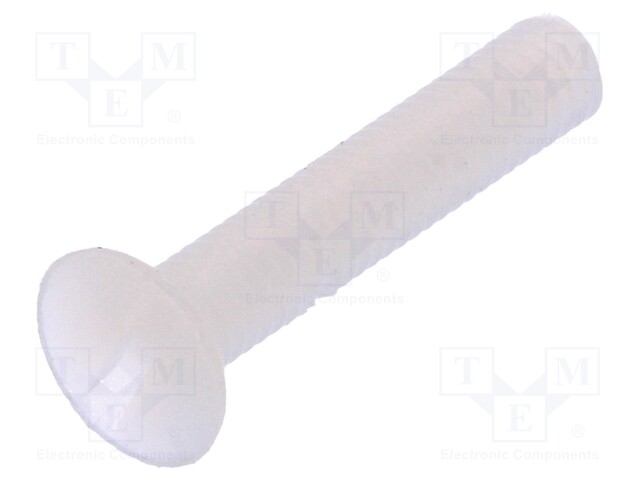 Screw; M3x16; 0.5; Head: countersunk; slotted; 1mm; polyamide