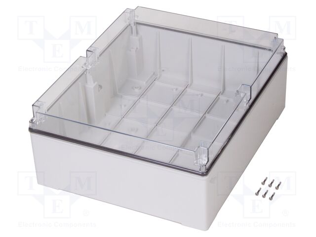 Enclosure: multipurpose; X: 380mm; Y: 460mm; Z: 180mm; SCABOX; grey