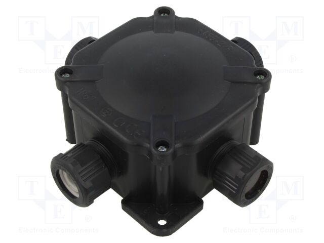 Enclosure: junction box; X: 144mm; Y: 98mm; Z: 144mm; wall mount