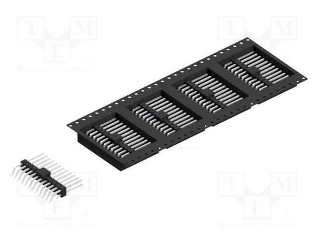 Connector: pin strips; pin header; male; PIN: 24; 2.54mm; SMT; 2x12