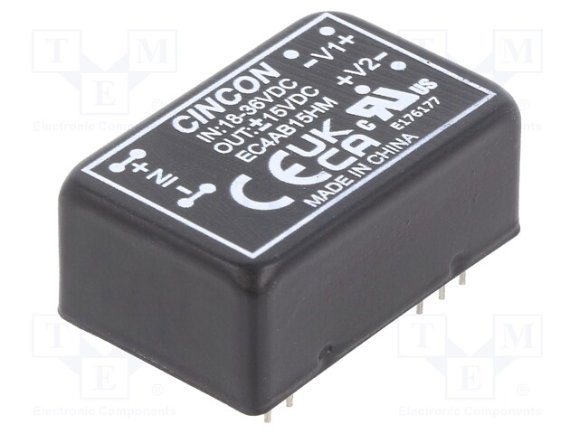Converter: DC/DC; 5/6W; Uin: 18÷36V; Uout: 15VDC; Uout2: -15VDC; 15g