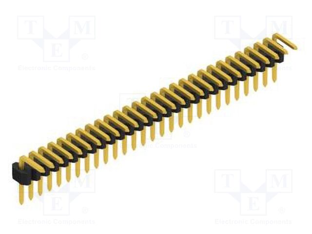 Connector: pin strips; pin header; male; PIN: 28; 1.27mm; THT; 1x28