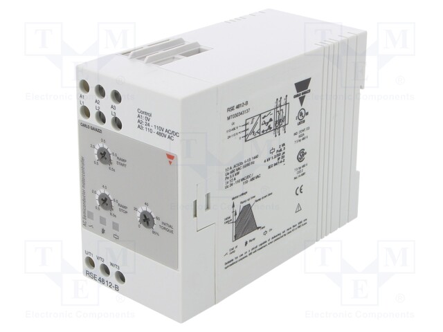 Module: soft-start; Usup: 277÷480VAC; DIN; 24÷110VDC; IP20; 12A
