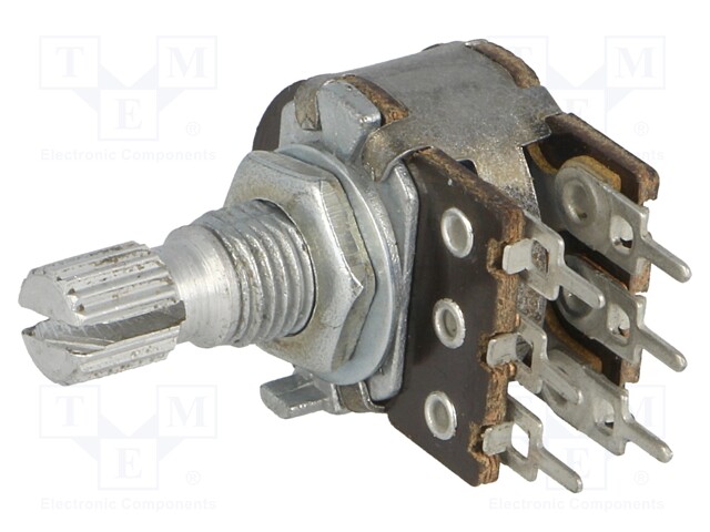 Potentiometer: shaft; single turn; 2.2kΩ; 100mW; ±20%; 6mm; for PCB