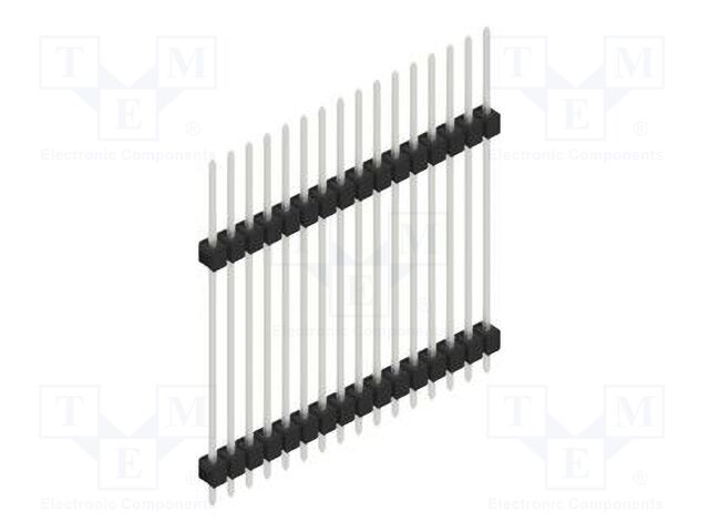 Connector: pin strips; pin header; male; PIN: 16; 2.54mm; THT; 1x16