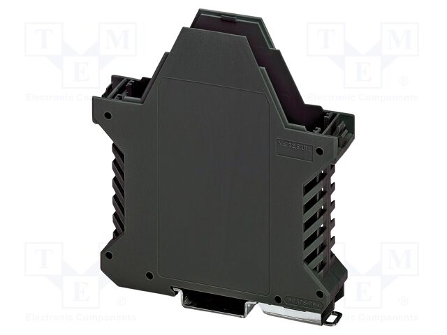 Enclosure base; with FE contact; black; UL94V-0; ME 22,5; Y: 99mm