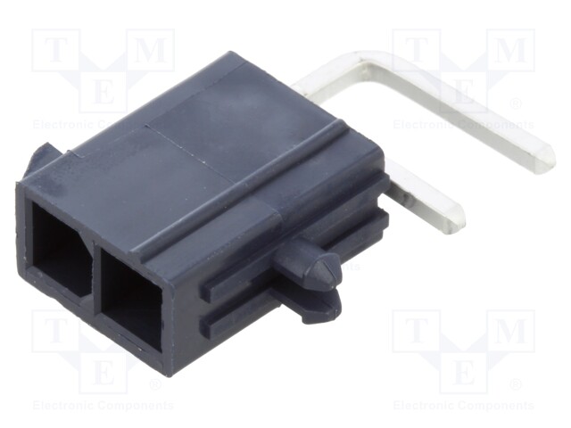 MiniFit Jr RA DR/Pegs Tin Glow Wire 2Ckt