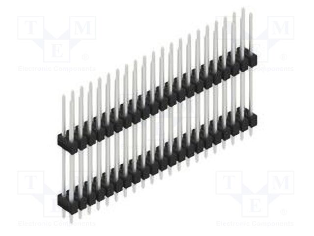 Connector: pin strips; pin header; male; PIN: 42; 2.54mm; THT; 2x21