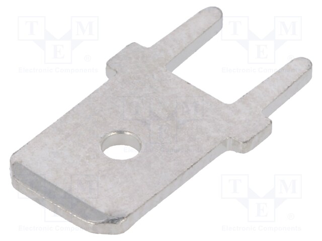 Terminal: flat; 6.3mm; 0.8mm; male; THT; brass; tinned; straight