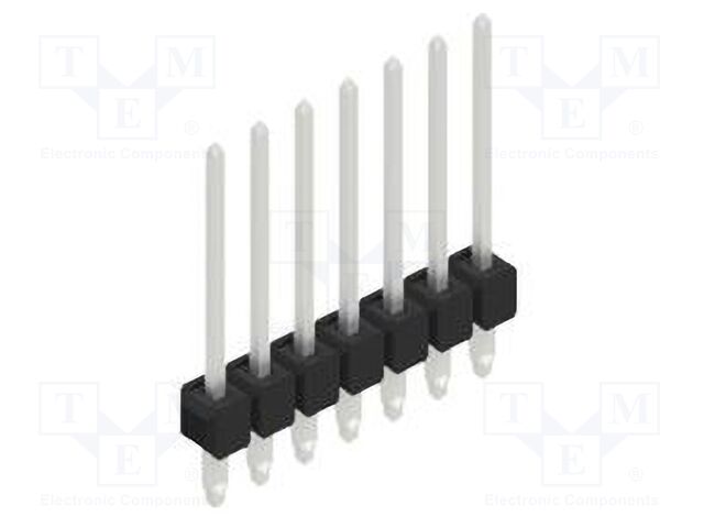 Connector: pin strips; pin header; male; PIN: 7; 2.54mm; THT; 1x7