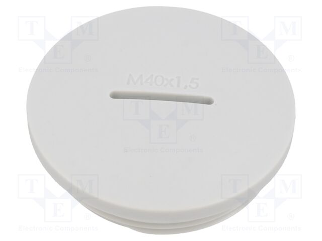 Stopper; M40; 1.5; IP54; Mat: polyamide; Body: light grey; 8mm