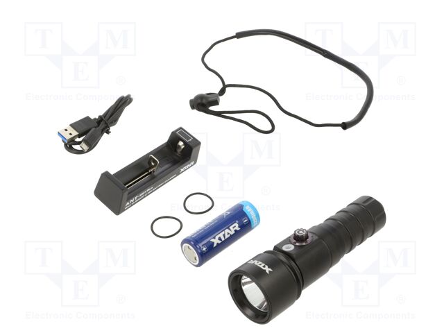 Torch: LED; IPX8; 1000lm; L: 155mm; Ø: 46mm; 5°; 6000K; diving