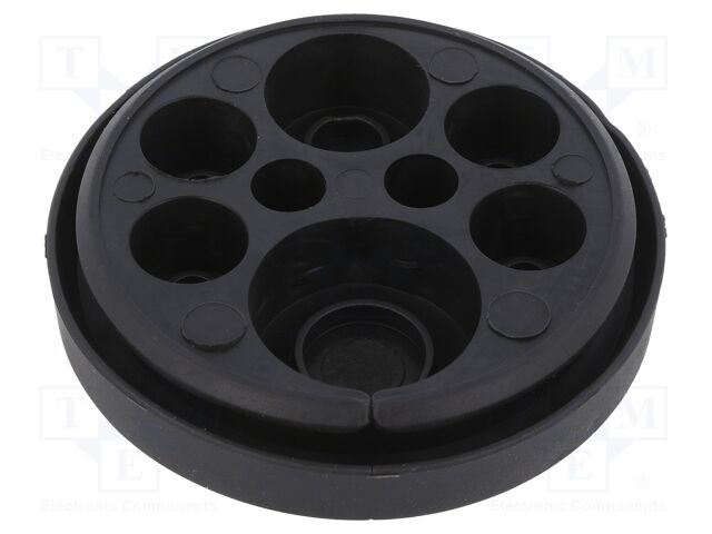 Multigate grommet; Ømount.hole: 50mm; black; Panel thick: 1.5÷5mm