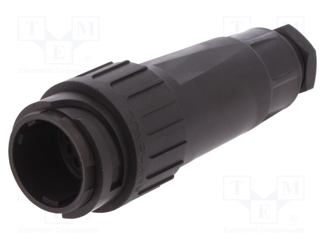 Connector: circular; plug; PIN: 18; male; w/o contacts; 100V