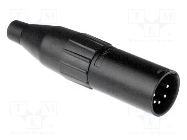 Connector: XLR; plug; male; straight; Plating: gold-plated; IP40; AC