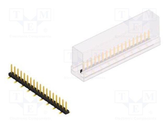 Connector: pin strips; pin header; male; PIN: 18; 2mm; SMT; 1x18
