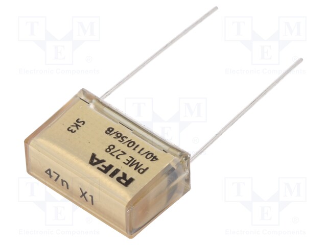 Capacitor: paper; X1; 47nF; 440VAC; Pitch: 20.3mm; ±20%; THT; 1000VDC