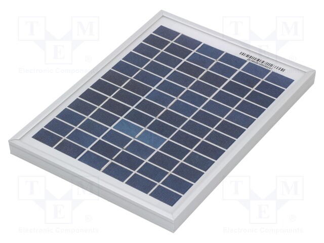 Photovoltaic cell; polycrystalline silicon; 251x186x18mm; 5W