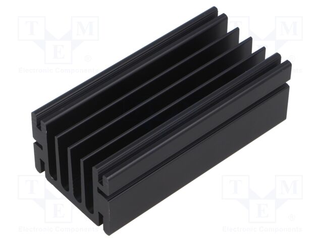 Heatsink: extruded; grilled; black; L: 94mm; W: 46mm; H: 33mm; 5.85K/W
