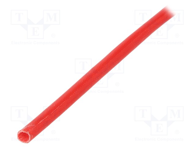 Insulating tube; red; -20÷155°C; Øint: 3mm; L: 100m