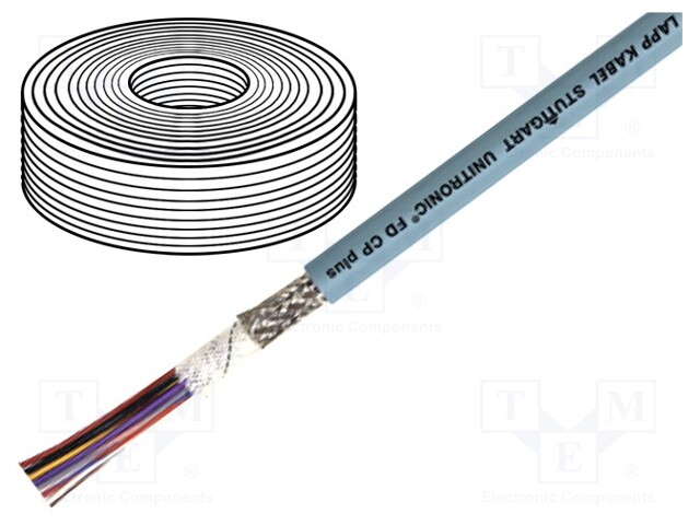 Wire: data transmission; UNITRONIC® FD CP plus; 25x0,14mm2; PUR