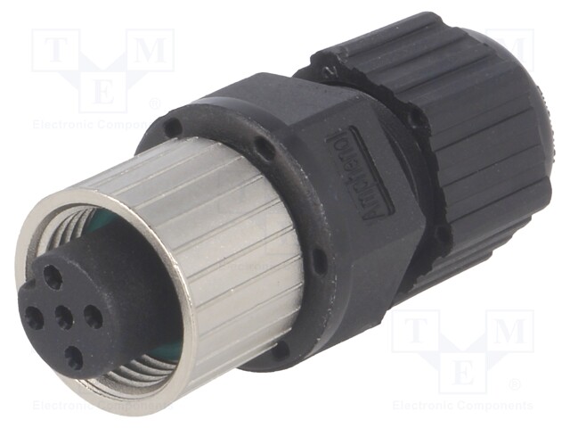 Plug; M12; PIN: 5; female; A code-DeviceNet / CANopen; for cable