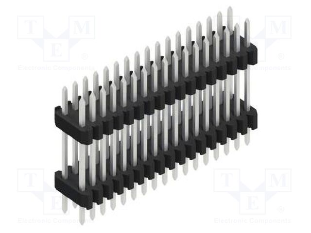 Connector: pin strips; pin header; male; PIN: 34; 1.27mm; THT; 2x17