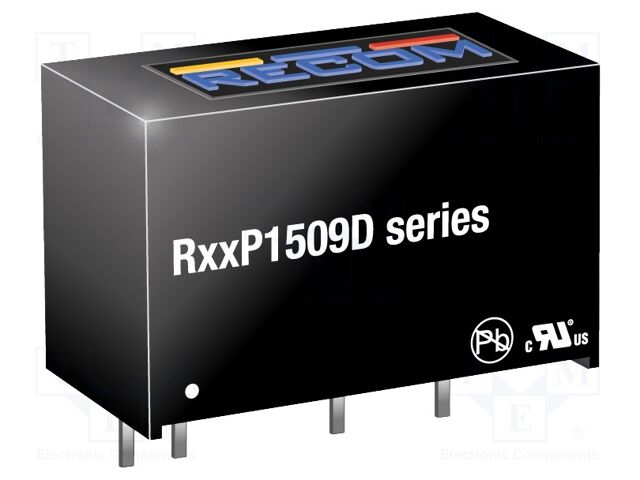 Converter: DC/DC; 1W; Uin: 21.6÷26.4V; Uout: 15VDC; Uout2: -9VDC
