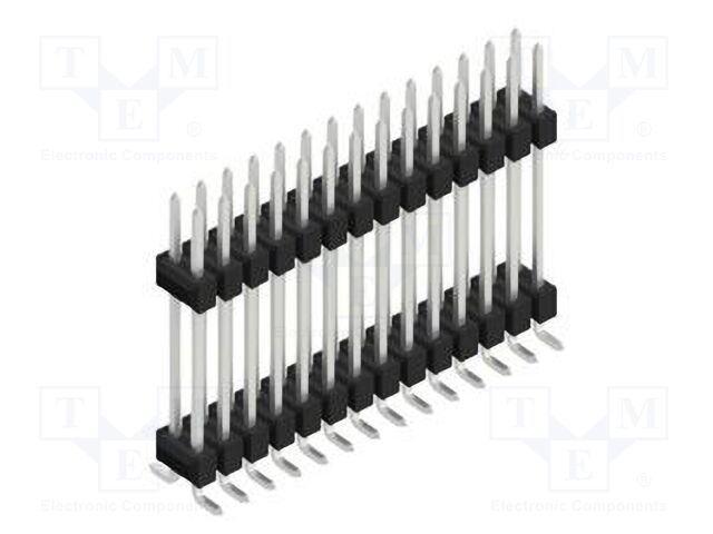 Connector: pin strips; pin header; male; PIN: 28; 2.54mm; SMT; 2x14
