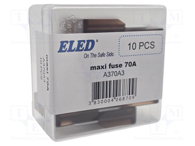 Fuse: fuse; 70A; 32VDC; automotive; 29.5mm; 29.5x9x34.1mm