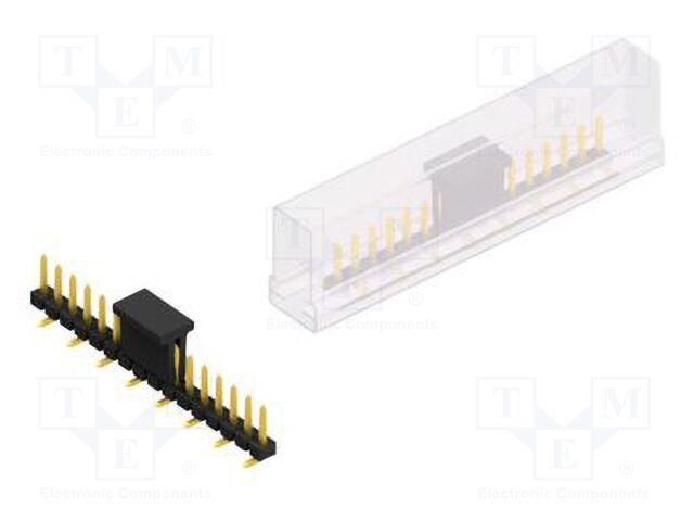 Connector: pin strips; pin header; male; PIN: 16; 2.54mm; SMT; 1x16