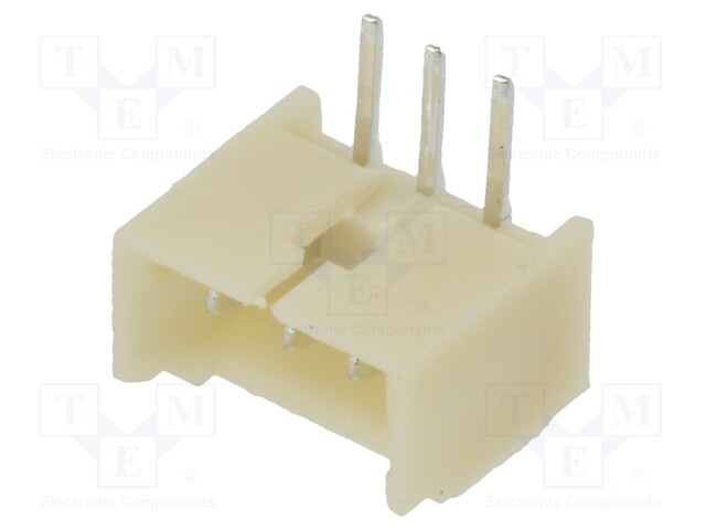 Socket; wire-board; male; 1.25mm; PIN: 3; THT; 250V; 1A; tinned