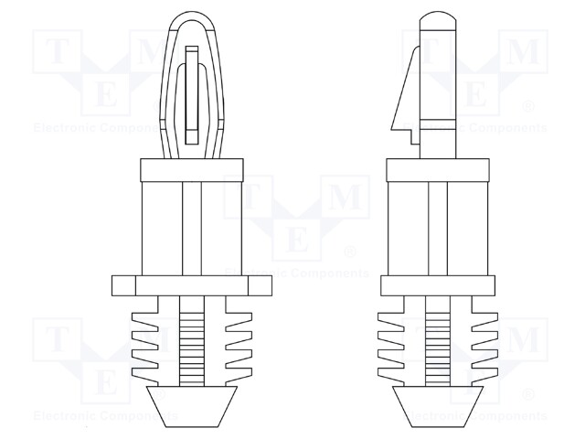 PCB distance; polyamide 66; L: 4.8mm; Colour: natural; UL94V-2