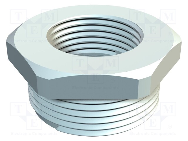 Reduction of threads for glands; Int.thread: M50; polyamide