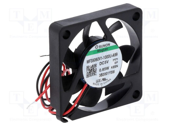 Fan: DC; axial; 5VDC; 35x35x6mm; 9.35m3/h; 26dBA; Vapo; 7600rpm