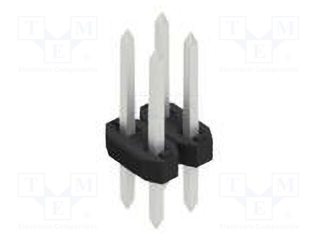 Connector: pin strips; pin header; male; PIN: 4; 2mm; THT; 2x2; 100V