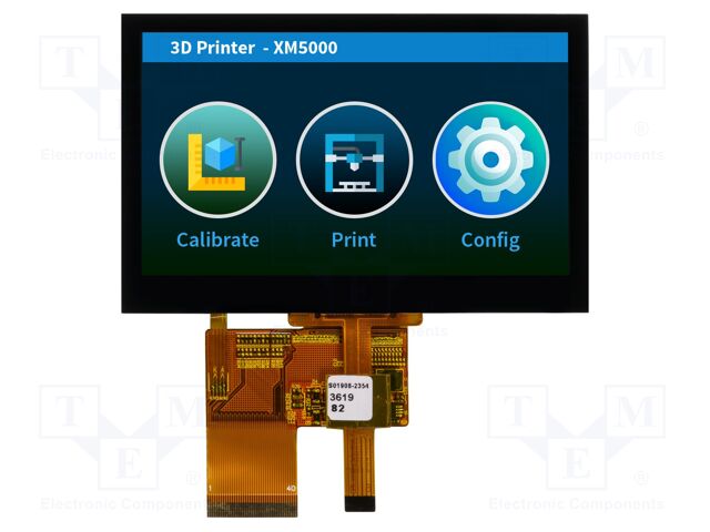 Display: TFT; 800x480; Illumin: LED; Dim: 106x67.2x4.65mm; 723cd/m2