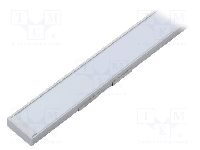 Profiles for LED modules; white; surface; natural; L: 1m; anodized