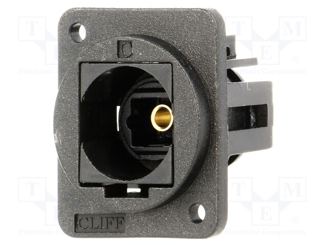 Connector: fiber optic; coupler; Toslink socket,both sides